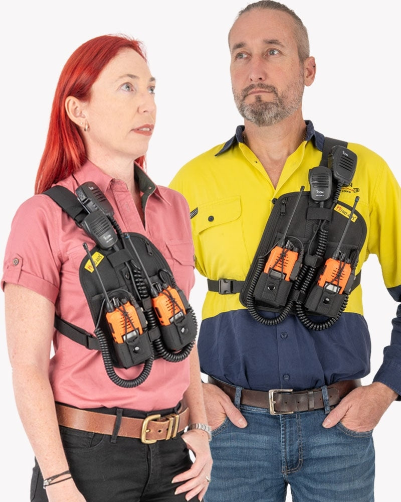 Atta - Double Adjustable Radio & Phone Chest Harness by Two Ants®