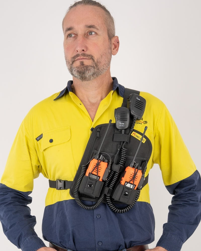Atta - Double Adjustable Radio & Phone Chest Harness by Two Ants®