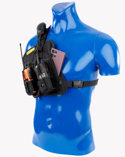 Two Ants Atta dual radio chest holster right black