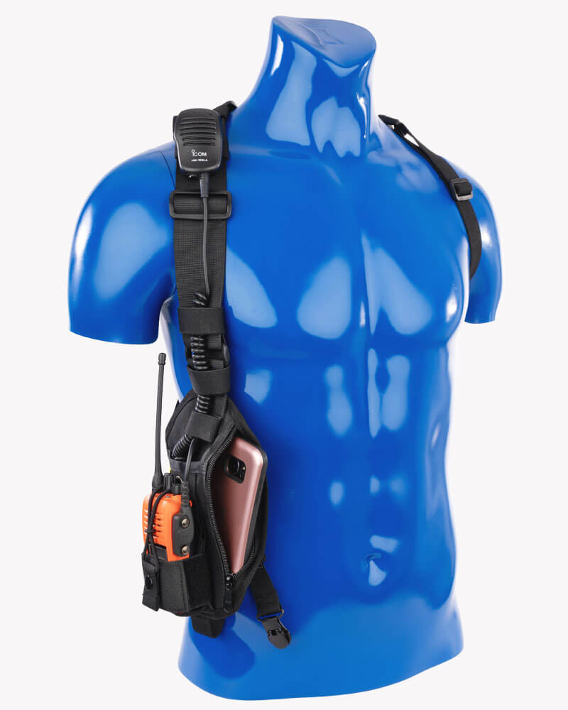 Two Ants Ghost right shoulder radio holster