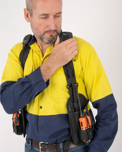 side mounted radio holster for events staff two ants ghost