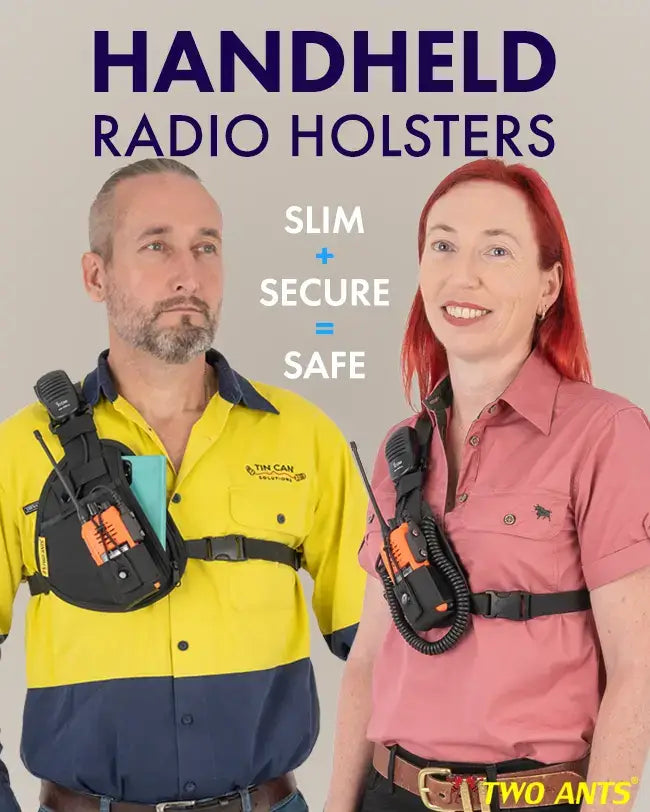 Handheld radio chest holsters that are safe