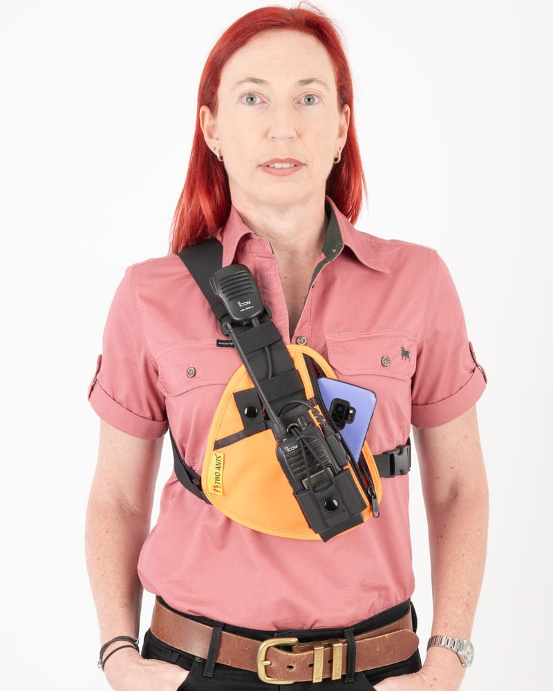 Two Ants Pharaoh ladies radio chest harness right shoulder orange