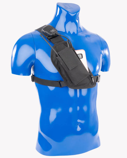 Two Ants Trap Jaw radio enclosed pouch chest holster right black