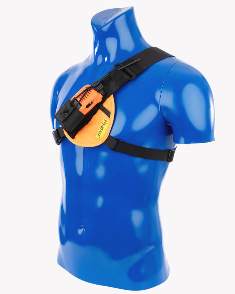 two ants worker radio chest holster left orange