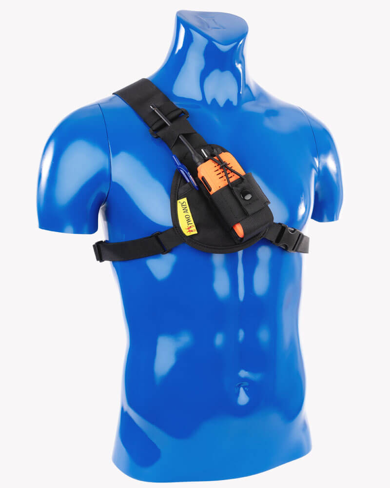 two ants worker radio chest holster right black
