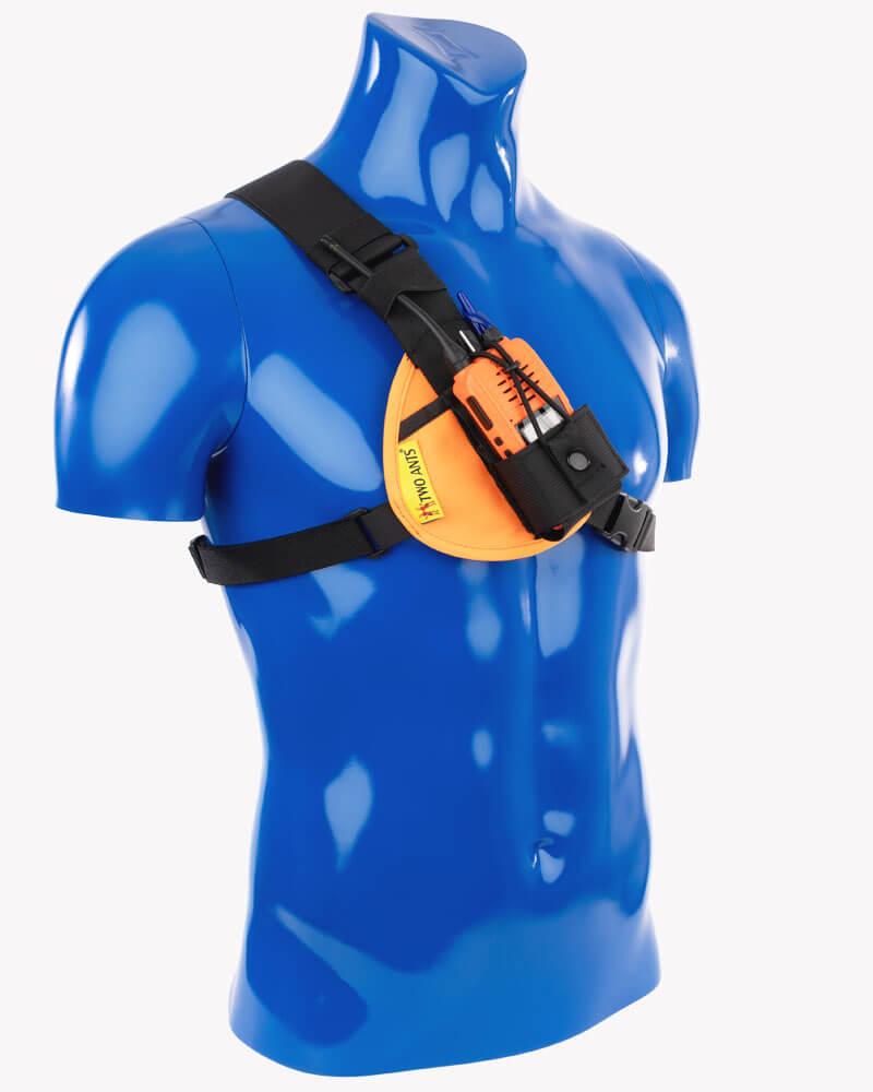 two ants worker radio chest holster right orange